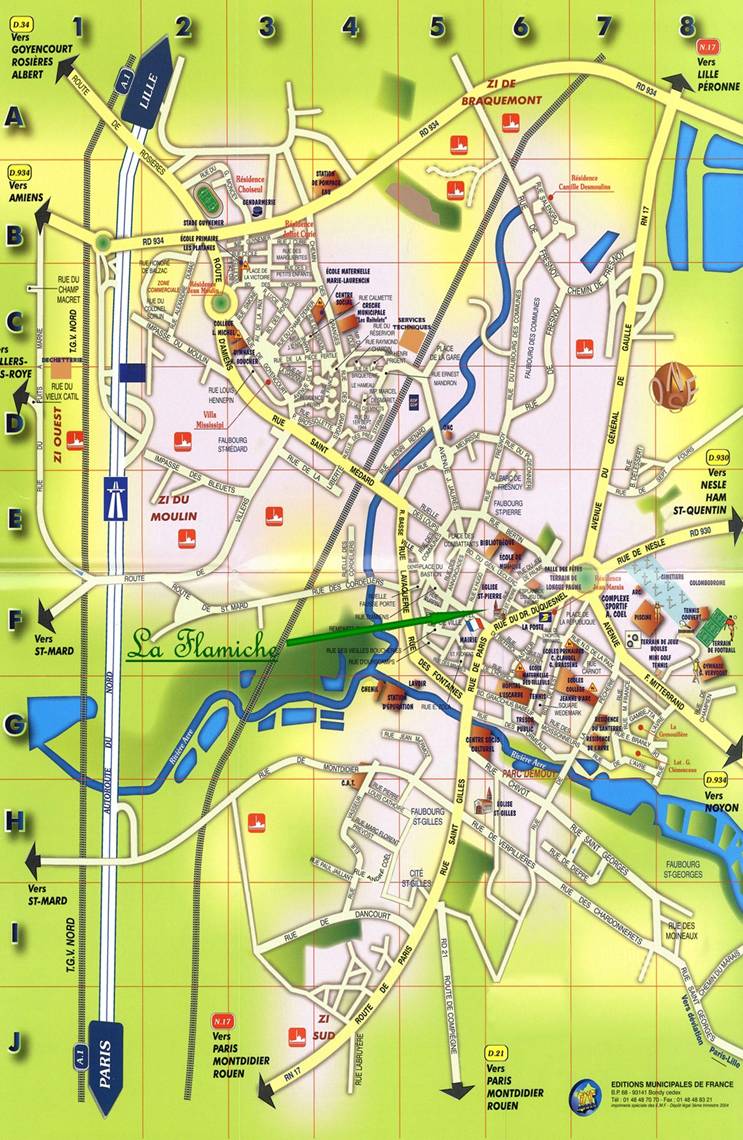 Plan de la ville de roye